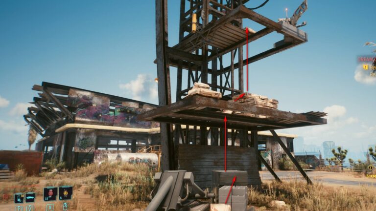 Cyberpunk 2077 Clothing Guide The tower of a local airport made of metal struts and ceilings.