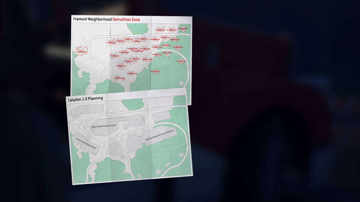 Zwei Karten von der Umgebung der Universität in Life is Strange: Reunion.