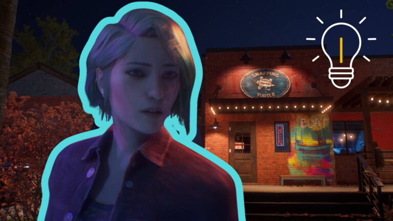 Chloe vor der Snapping Turtle Bar.