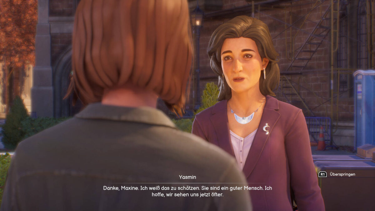 Yasmin und Max unterhalten sich.