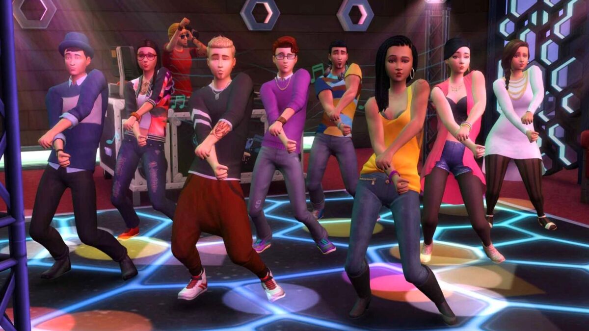 News Sims 4 Nachbarschaftsgeschichten Sim-Gruppe in Diskothek mit gleichen Tanzmoves
