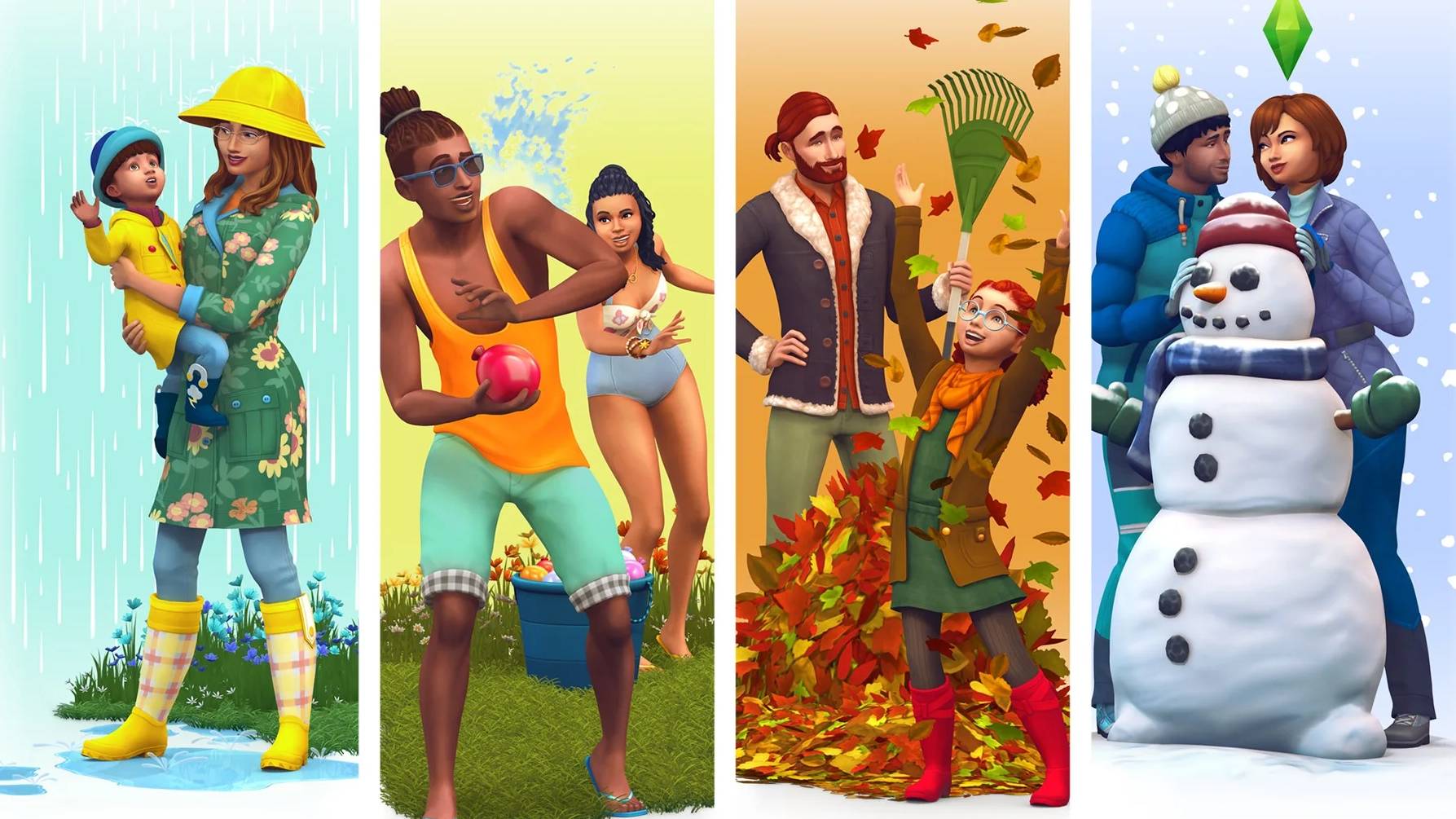 Sims 4 Jahreszeiten Sims in allen vier Jahreszeiten