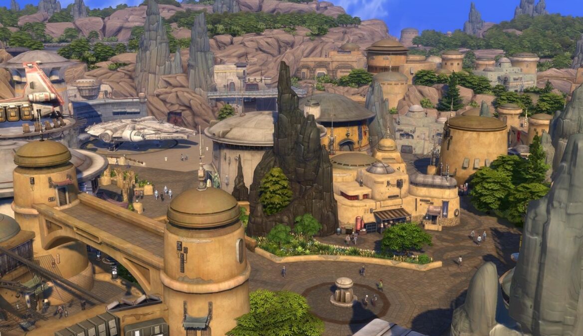 Sims 4 Reise nach Batuu Blick auf den Black Spire Aussenposten